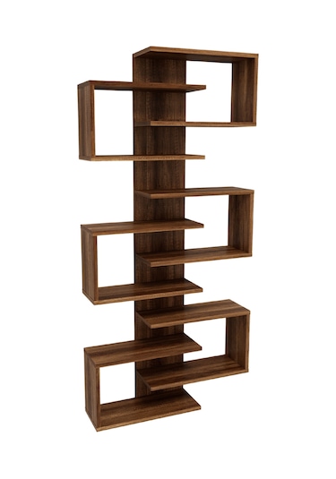 Arnetti Lotus Kitaplık Ve Duvar Rafı Ceviz