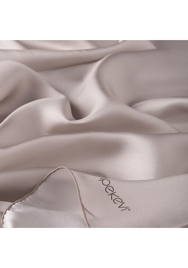 İpekevi Düz Twill İpek Eşarp - Gümüş Gümüş
