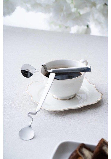 Karat Moon 2 Li Kavisli Çelik Kaşık - 16 Cm