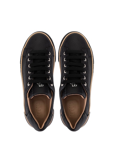 Tamer Tanca Kadın Hakiki Deri Siyah Floter Sneakers & Spor Ayakkabı 1116 5022-09 Bn Ayk Sk25-26 Sıyah Fltr Siyah