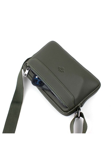 Unisex Haki Renk Orta Boy Askılı Postacı Omuz Çantası Haki