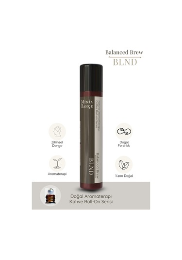 Blnd Balanced Brew Blend %100 Doğal Aromaterapi Roll-on, 10 Ml