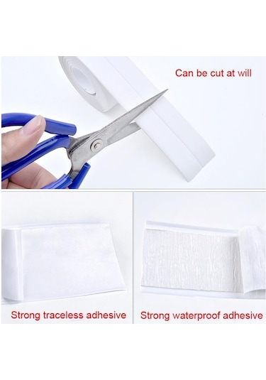 Siyah 3.2/1 M Su Geçirmez Duvar Sticker Kendinden Yapışkanlı Pvc Sızdırmazlık Bantl Lavabo Soba Çatlak Şeritler Mastikler 57009915