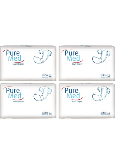 Puremed Belbantlı Yetişkin Hasta Bezi Medium 85x125 Cm 120 Adet