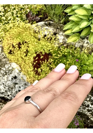 Elana Doğal Siyah Akikli Yüzük 151301035 Siyah