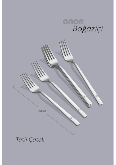 Onon Boğaziçi 6 Adet Tatlı Çatal Takımı
