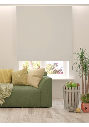 Br Perle Açık Gri Rengi Düz Mekanize Stor Perde Metropol Serisi Açık Gri