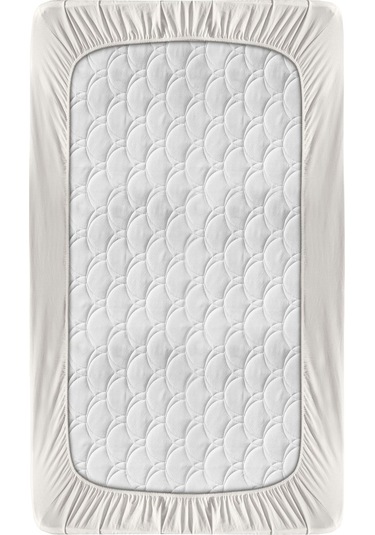 Penye Lastikli Çarşaf, Battal Çift Kişilik , Krem ,%100 Pamuk Örme Kumaş, 130 Gr/m² Krem