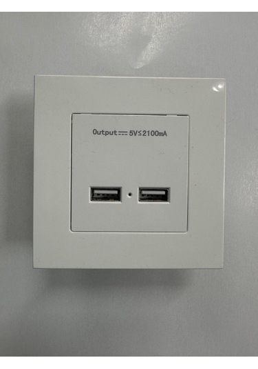 Usb Duvar Prizi 2 Port 220 Volt Usb Çevirici 2 Li Usb Duvar Prizi