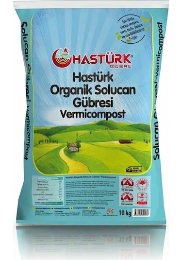 Hastürk Organik Solucan Gübresi 10 Kg. 10 ML