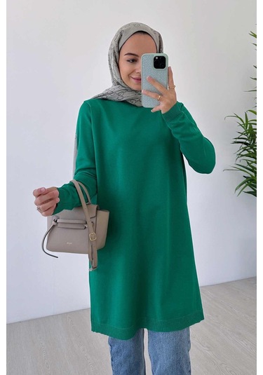 Basic Merserize Tunik - Yeşil Yeşil