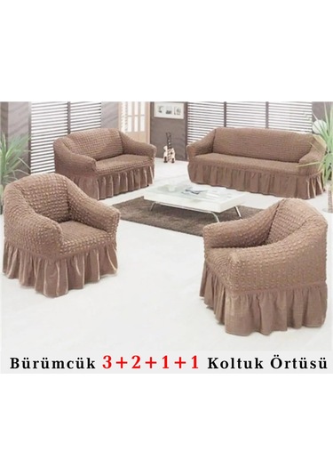 Upmall Bürümcük Koltuk , Çekyat Örtüsü, Kılıfı 3211 Kum Kum