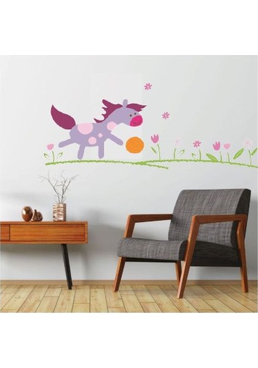 DUVAR SÜSÜ (STİCKER) KÜÇÜK AT DESENLİ PVC 70X50X0,5CM