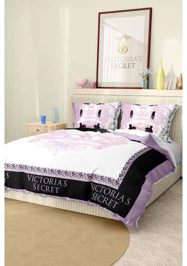 Marka Nevresim Takımı Çift Kişilik Pamuklu Saten Kumaş 6 Parça 3d Dijital Baskı Duvet Cover Set Model No:123 Renkli