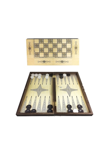 Star Yakma Tavla Ve Satranç Seti Büyük Boy