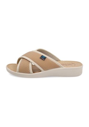 Terlik Kadın Diğer 83 K24 Fe Fly Flot Cloth Slipper Beige Bej