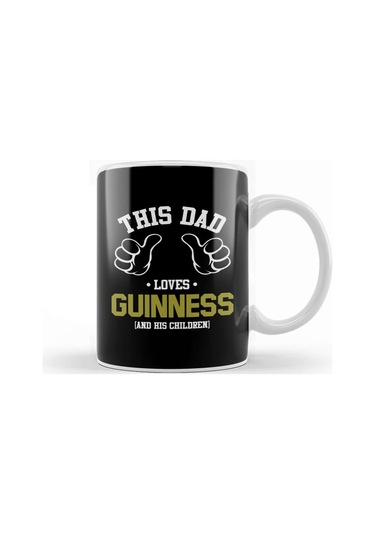 This Dad Loves Guinness And His Children Kupa Bardak Porselen Karışık