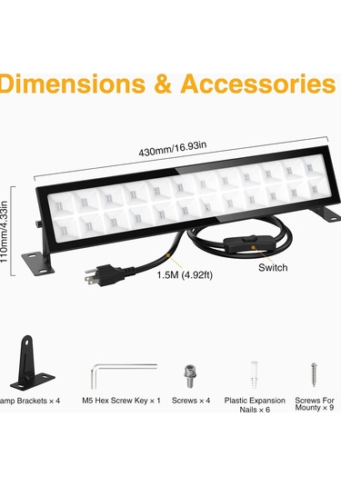 Uv Işık Çubuğu Otomatik Mor Işık Lamba Parti Disko Dekorasyon Işık Uv 385-405nm Çok Renkli