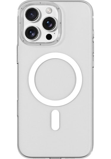 İphone 16 Pro Uyumlu Kılıf M-safe Şarj Özellikli Youngkit Ice Serisi Kapak Şeffaf