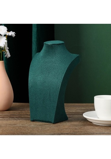 Trendooze Yeşil Vitrin Styleb-24cm Showroom Organizatörü Mücevher Koyu Kolye Göğüs Göğüs Depolama 24cm Hk