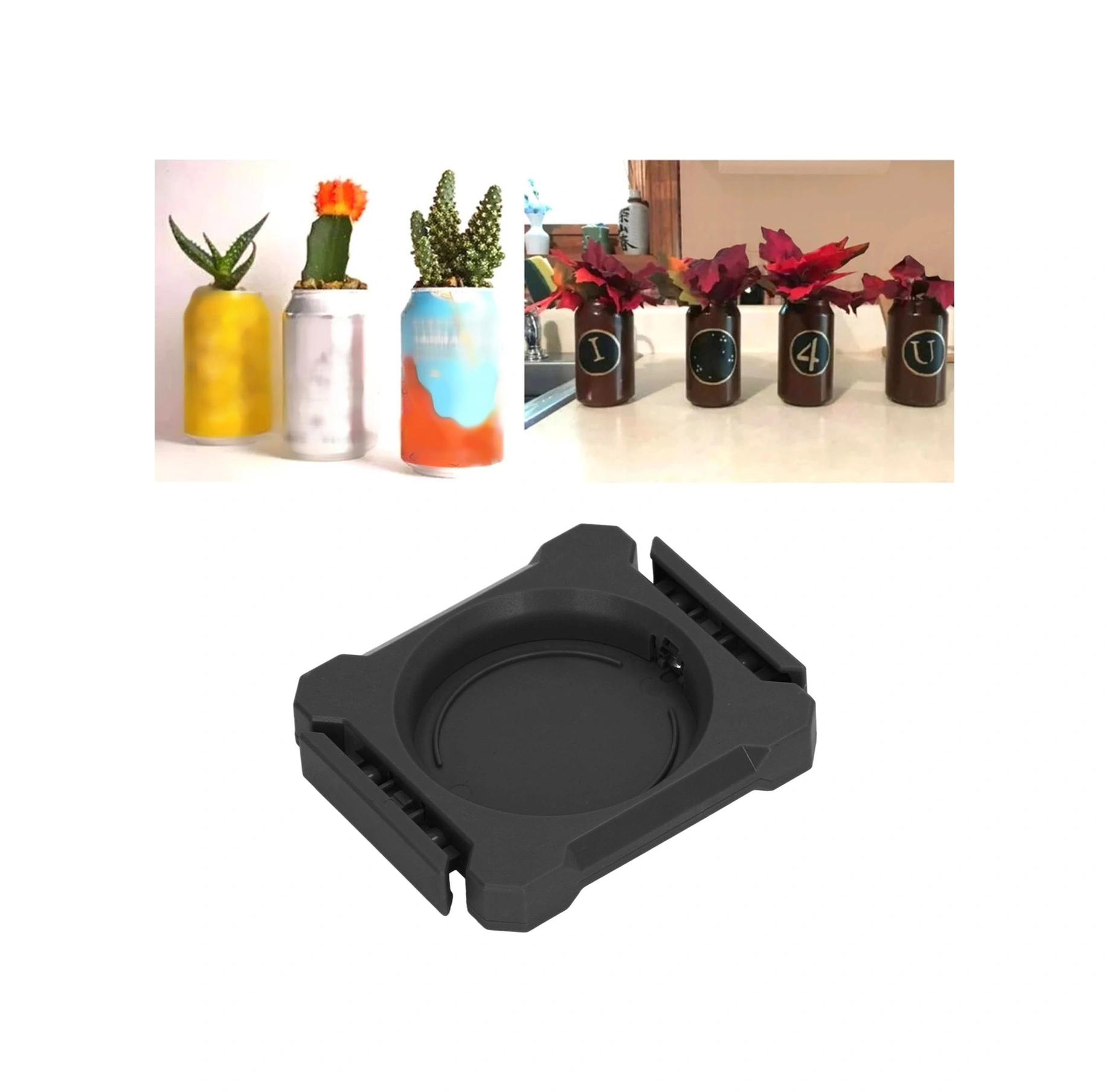 Konesam Abs Malzeme İle Yapılmış Uçsuz Gömlek Açıcı, Kolay Kullanım, Taşınabilir, Çeşitli İçecek Kutuları İçin 8-19 Ons - Flaş Açıcı Ve Şişe Açıcı Fonksiyonu Siyah