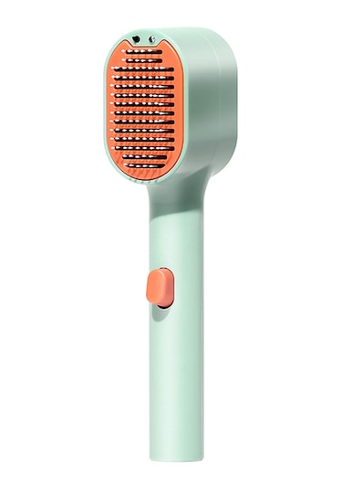 Geekyou Evcil Hayvan Tarama Aleti: Iyon Titreşimli Masaj + Ahşap Işığı, Tek Tuşlu Tüy Alma, 800mah Pil Yeşil+turuncu