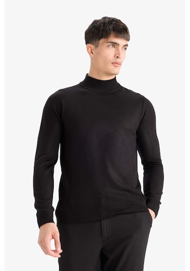 Defacto Slim Fit Dar Kesim Balıkçı Yaka Basic Düz Triko Kazak R1127az25wnbk27 Siyah Defacto Slim Fit Dar Kesim Balıkçı Yaka Basic Düz Triko Kazak R1127az25wnbk27 Siyah