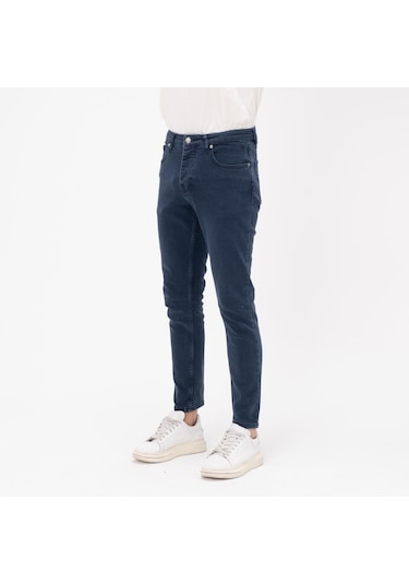 Düz Renk Erkek Kot Pantolon (550889904) Lacivert
