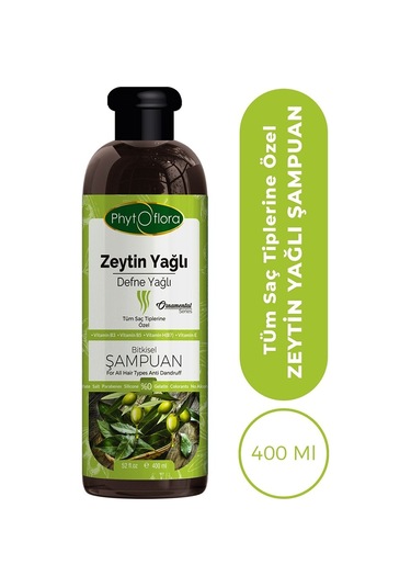 Phytoflora Tuzsuz Zeytinyağlı Defne Yağlı Şampuan 400 ML