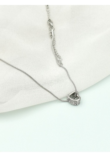 Brezza Lusso Jewelry Axcce Serie Kalpli Charm Kolye Gümüş