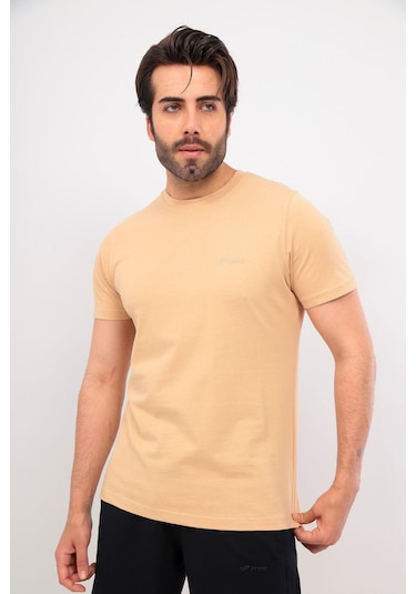 Fore Sport Erkek Bisiklet Yaka T-shirt Bej