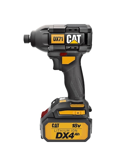 Cat DX71.2 18 V 4.0 AH Li-İon Çift Akülü 215NM Kömürsüz Profesyonel Şarjlı Darbeli Tornavida