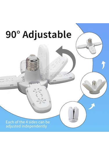 Fan Şekli Led Ampul E27 Led Lamba Katlanabilir 220 V 110 V 40 Led Ampuller Ev Tavan Lambası Depo Garaj Işık Sıcak Beyaz Sıcak