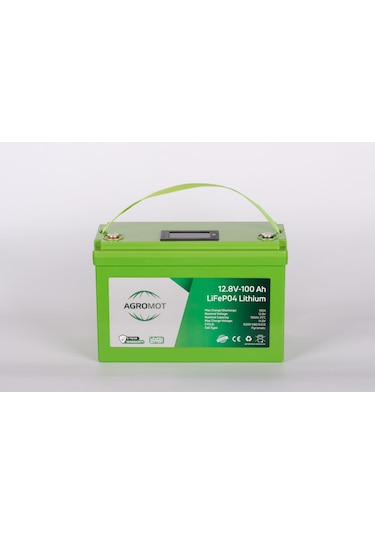 Agromot 100ah 12.8v Volt Lcd Ekran & Bluetooh Lityum Akü Lifepo4
