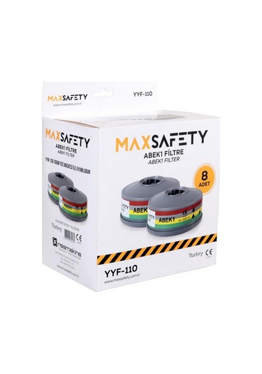Maxsafety Yyf-110 Yarım Yüz Gaz Maskesi Filtresi Abek1 1 Çift