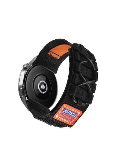 Goocamp Galaxy Uyumlu Watch 46mm Krd-112 22mm Orbital Örgülü Halat Tasarımlı Naylon Kumaş H