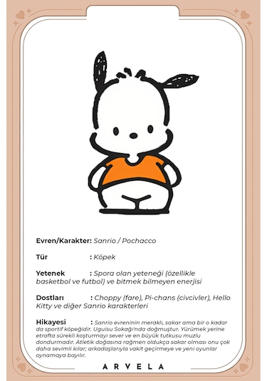 Pochacco & Pembe Hello Kitty İkili Set - Eğitici Oyuncak Figür - Orijinal