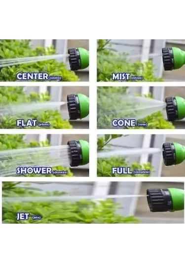 Upeka Sihirli Tabancalı 15 Metre Uzayan Bahçe Sulama Araç Yıkama