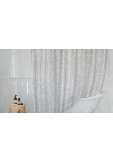 Tropik Banyo Duş Perdesi 3182 Model Çift Kanat 2X110X200Cm Çok Renkli