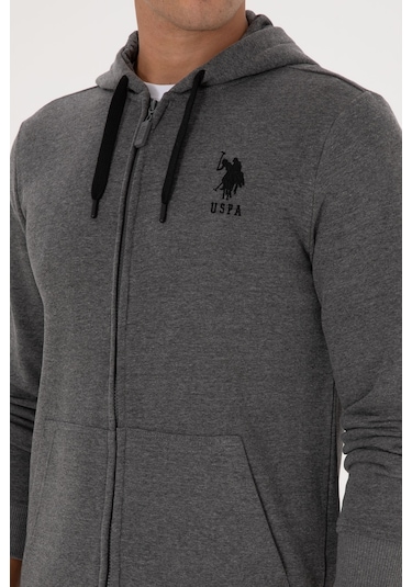 U.s. Polo Assn. Erkek Antrasit Melanj Hırka Örme 50307765-vr081 Antrasit Melanj