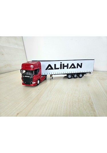 1/64 Ölçek Kırmızı Scanıa R730 Tır Maketi 25 Cm Boy