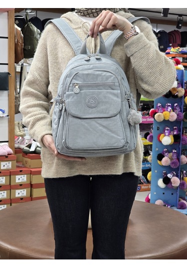 My Polo 2114-8675 Kadın Krinkıl Kumaş Çok Gözlü Astarlı Petli Su Çok Renkli