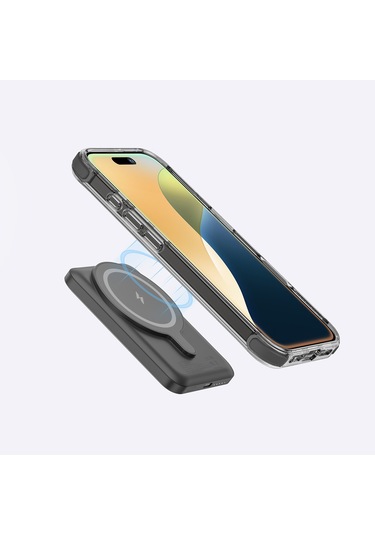 İphone 16 Uyumlu Kılıf Magsafe Özellikli Standlı Kartlıklı Set Amazingthing Omni Adventure Serisi Siyah