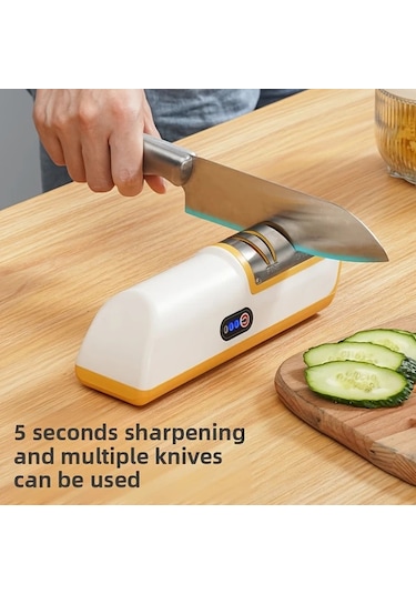 Xuweiwei Profesyonel Usb Sarj Edilebilir Elektrikli Beyaz Bıçak Bileme Makinesi Mutfak Bıçakları Şef Dilimleme Soyucu Ve Seramik Bıçaklar İçin