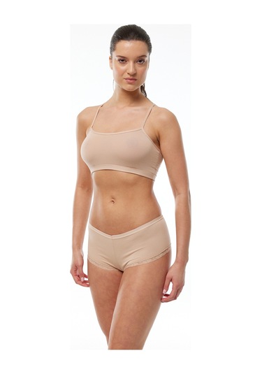 Malabadi Kadın Ten Rengi 6 Lı Paket Geniş Kenarlı Dantelli Modal Külot 1908 Ten