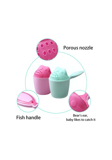 Xindoker Yeşil Bebek Şampuan Cupu - Pp Malzeme, Göz Koruyucu, Kolay Kullanıma Uygun, Çiçek Sulama + Diş Fırçası Kupsu Fonksiyonu