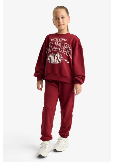 Defacto Bordo Kız Çocuk Alt-üst Takım E6416a8/br281 Bordo