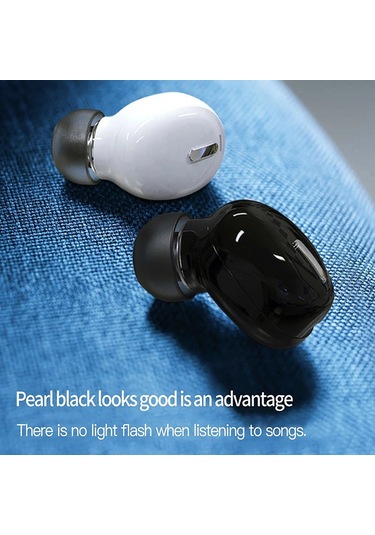 Geeroyoo X9 Bluetooth 5.0 Kulak İçi Kulaklık - Mini, Gizli, 5 Saat Çalma Süresi, Tek Tuş Kontrol, Mikrofonlu İş Ve Araç Kulaklığı Beyaz