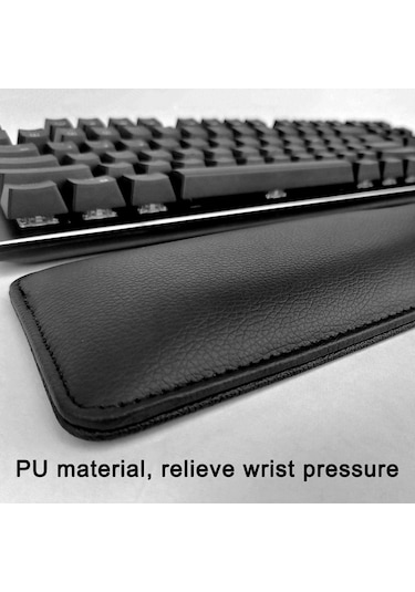 Geeksen "84/87 Tuşlu Klavye Bilek Desteği - Ergonomik, Nefes Alabilir Pu Deri, Uzun Süreli Kullanım İçin Rahat"