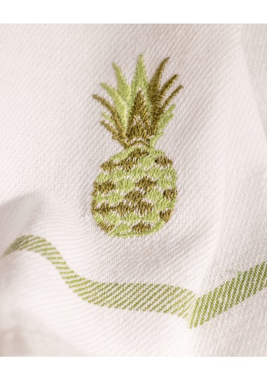 Grenade Nakışlı 2'li Pamuklu Kurulama Bezi - Beyaz/yeşil 8684427202180 Çok Renkli